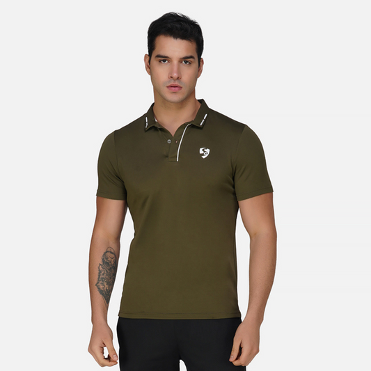SG Regular Comfort Fit Polo T-Shirt For Mens & Boys, Olive Green & Navy Blue| Ideal for Trail Running, Fitness & Training, Jogging, Gym Wear & Fashion Wear