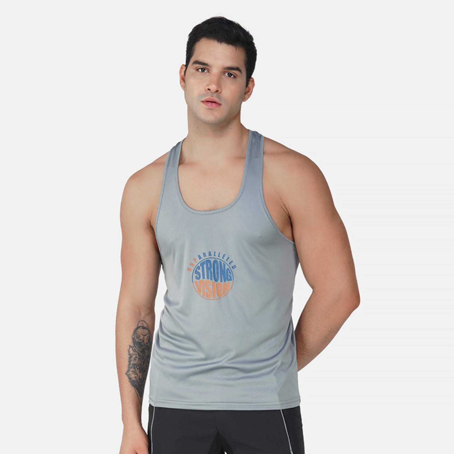 SG Regular Comfort Fit Vest For Mens & Boys, Light Grey & Carbon Black | Ideal for Trail Running, Fitness & Training, Jogging, Gym Wear & Fashion Wear
