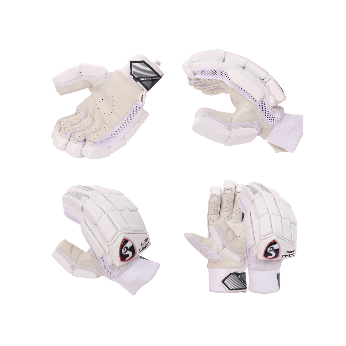 SG Litevate White Batting gloves