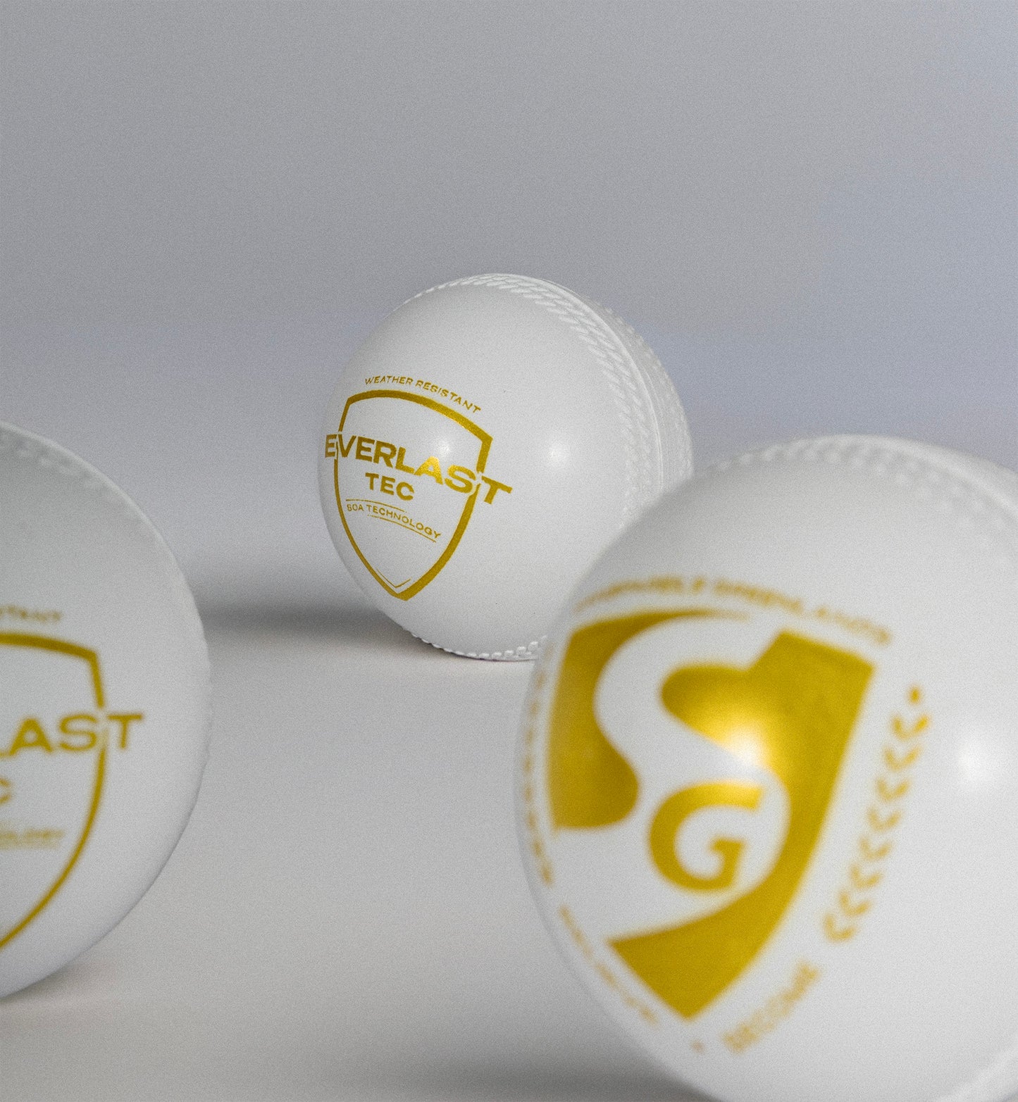SG Everlast Tec Synthetic Cricket Ball (White) (Pack of 3)