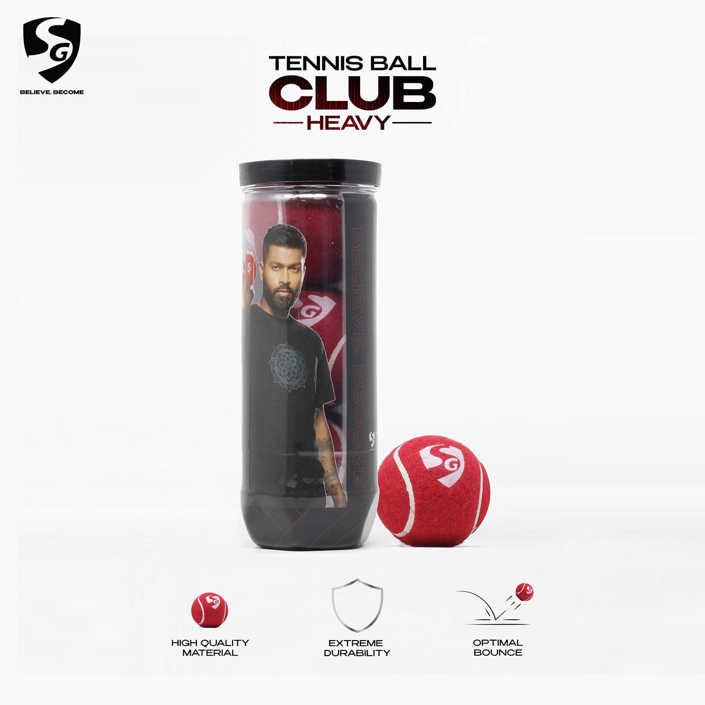 SG Club Heavy Cricket Balls (PACK OF 3)