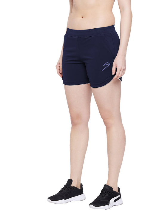 Unpar by SG Sports Shorts For Womens & Girls, Navy Blue | Ideal for Trail Running, Fitness & Training, Jogging, Gym Wear & Fashion Wear