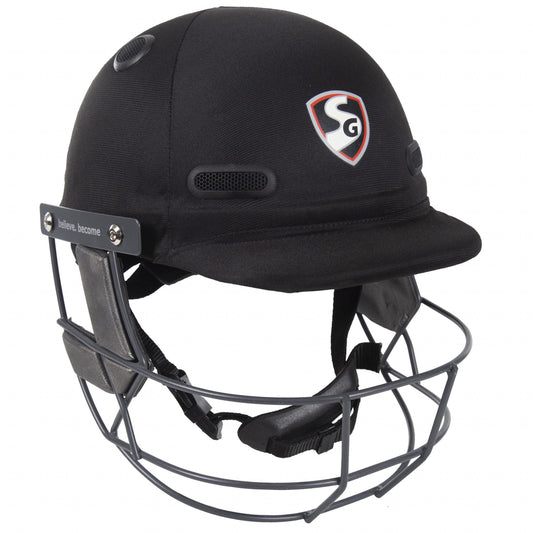 SG Acetech Coloured Cricket Helmet (Black)