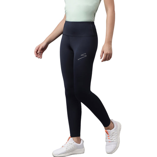 Unpar by SG Regular Comfort Fit Tights For Womens & Girls, Navy Blue | Ideal for Trail Running, Fitness & Training, Jogging, Gym Wear & Fashion Wear
