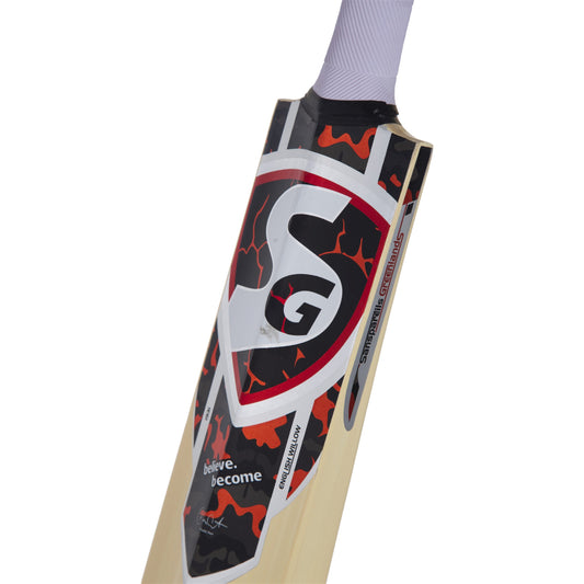 SG Profile Xtreme Cricket Bat - Traditionally Shaped English Willow for Leather Ball | Handcrafted from Finest Grade VB English Willow