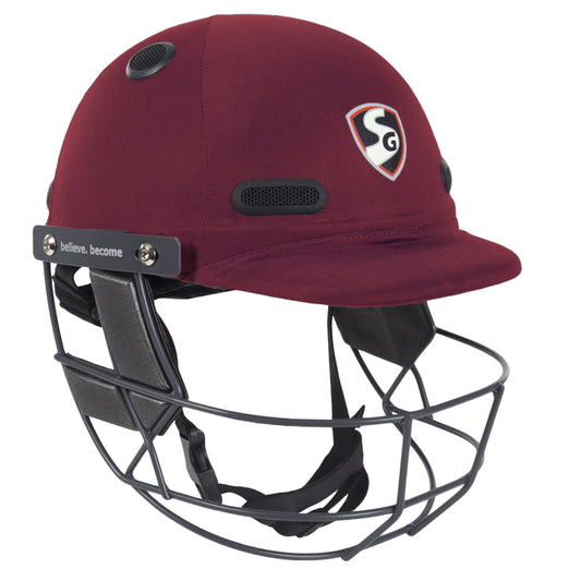 SG Acetech Coloured Cricket Helmet (Maroon)