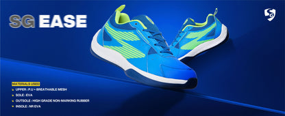 SG EASE Shoes Electric Blue/Lime Green
