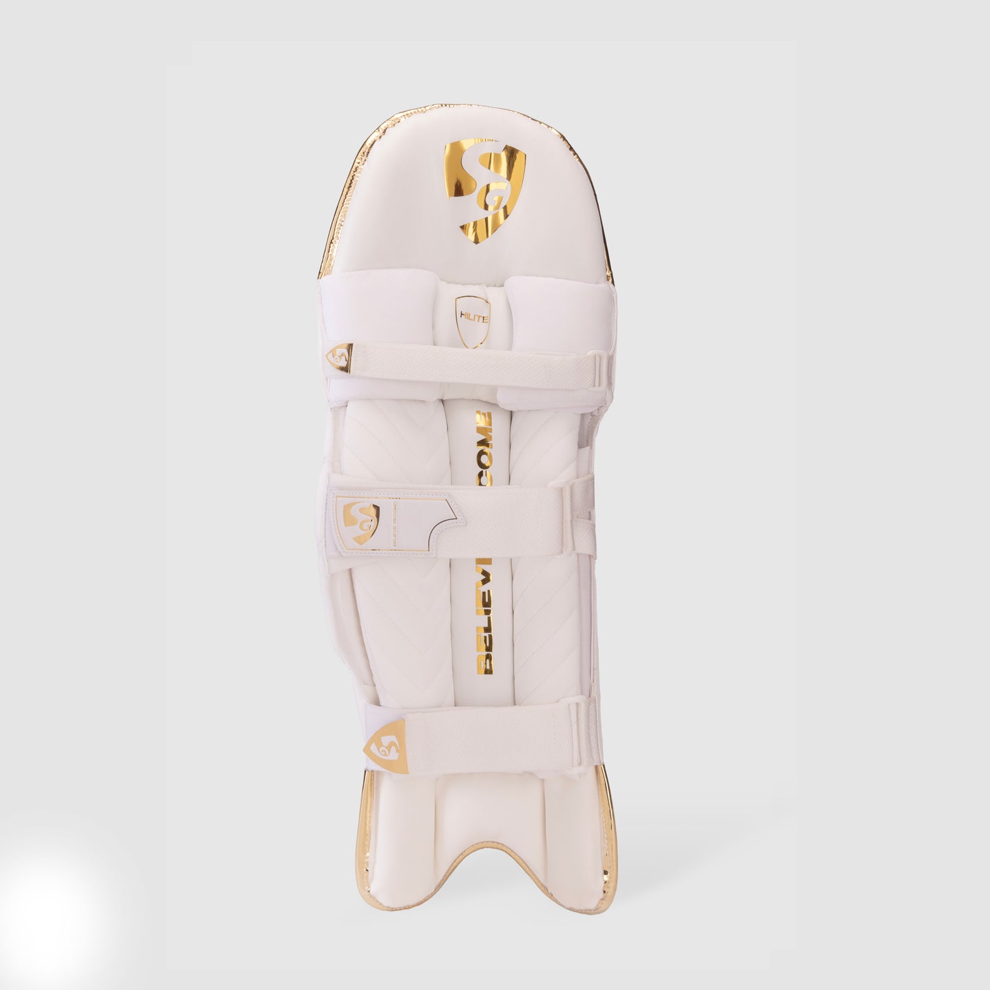 SG Hilite White/Golden Batting Legguards