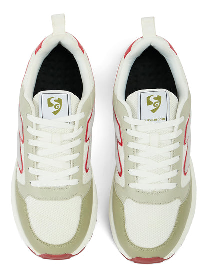 SG Crest Running Shoes ( White / Green / Beige, Red / White / Beige)