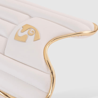 SG Hilite White/Golden Batting Legguards