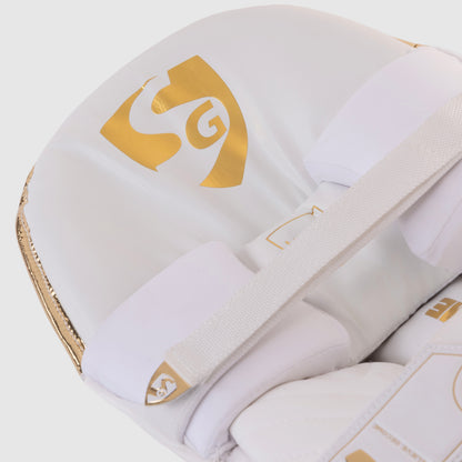 SG Hilite White/Golden Batting Legguards
