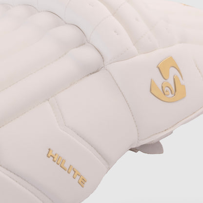 SG Hilite White/Golden Batting Legguards