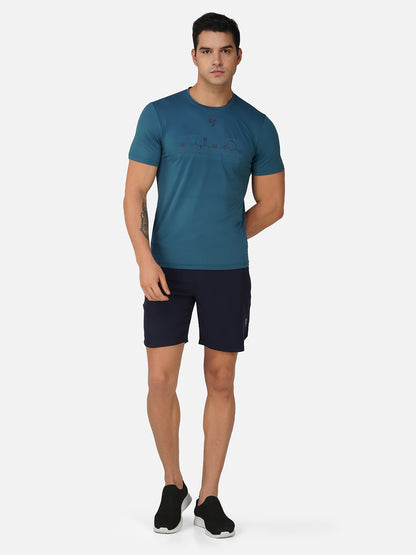 SG Round Neck Regular Comfort Fit T-Shirt For Mens & Boys, Cloudy Grey, Carbon Black, Deep Teal, Grey Blue | Ideal for Trail Running, Fitness & Training, Jogging, Gym Wear & Fashion Wear