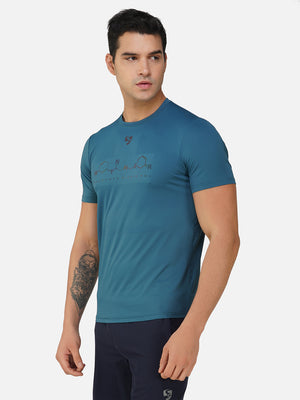 SG Round Neck Regular Comfort Fit T-Shirt For Mens & Boys, Cloudy Grey, Carbon Black, Deep Teal, Grey Blue | Ideal for Trail Running, Fitness & Training, Jogging, Gym Wear & Fashion Wear