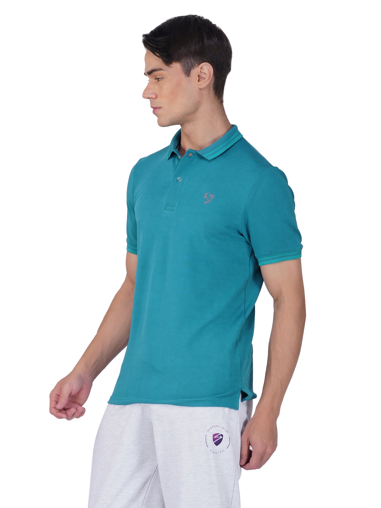 SG Men's Polo T-Shirt | Ideal for Trail Running, Fitness & Training, Jogging, Regular & Fashion Wear