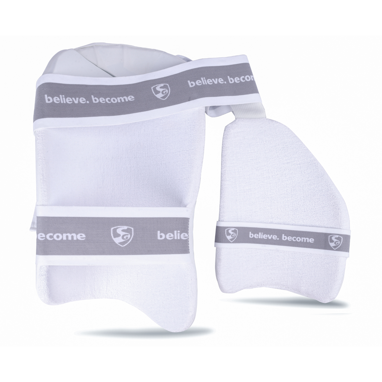 SG Combo Ace Protector cricket batting thigh pad (White)