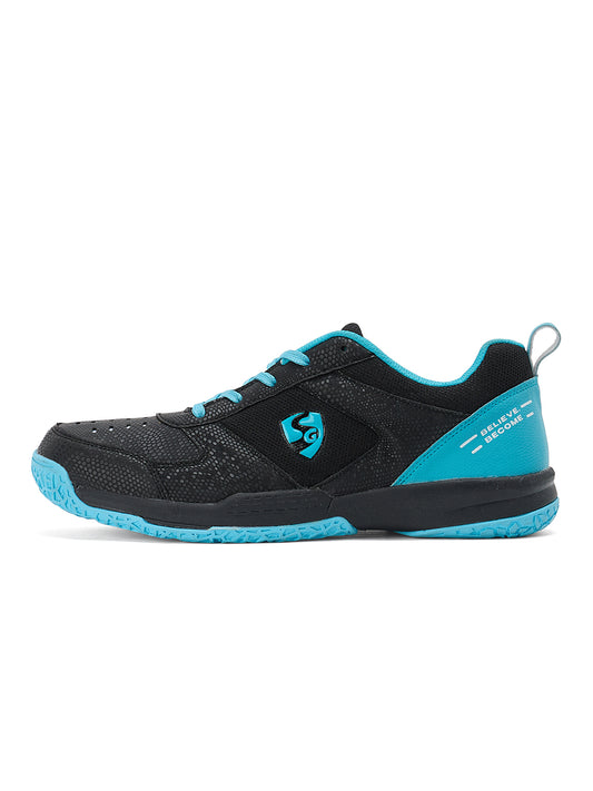 SG COURT PRO Shoes Black/Cyan