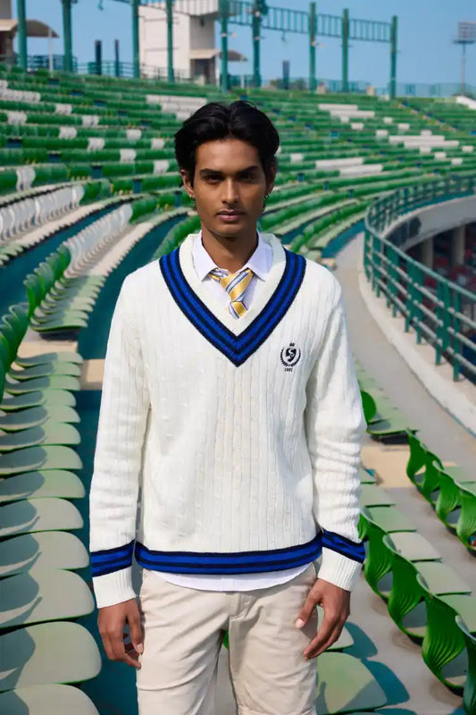 The Pavilion Cricket Pullover (Navy)