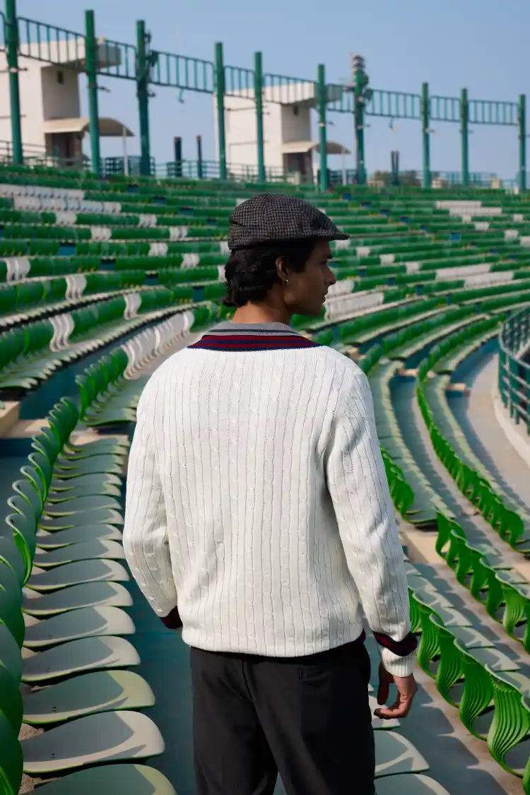 The Pavilion Cricket Pullover (Maroon)