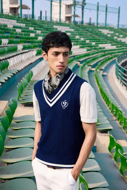 Signature Sleeveless Pullover (Navy)