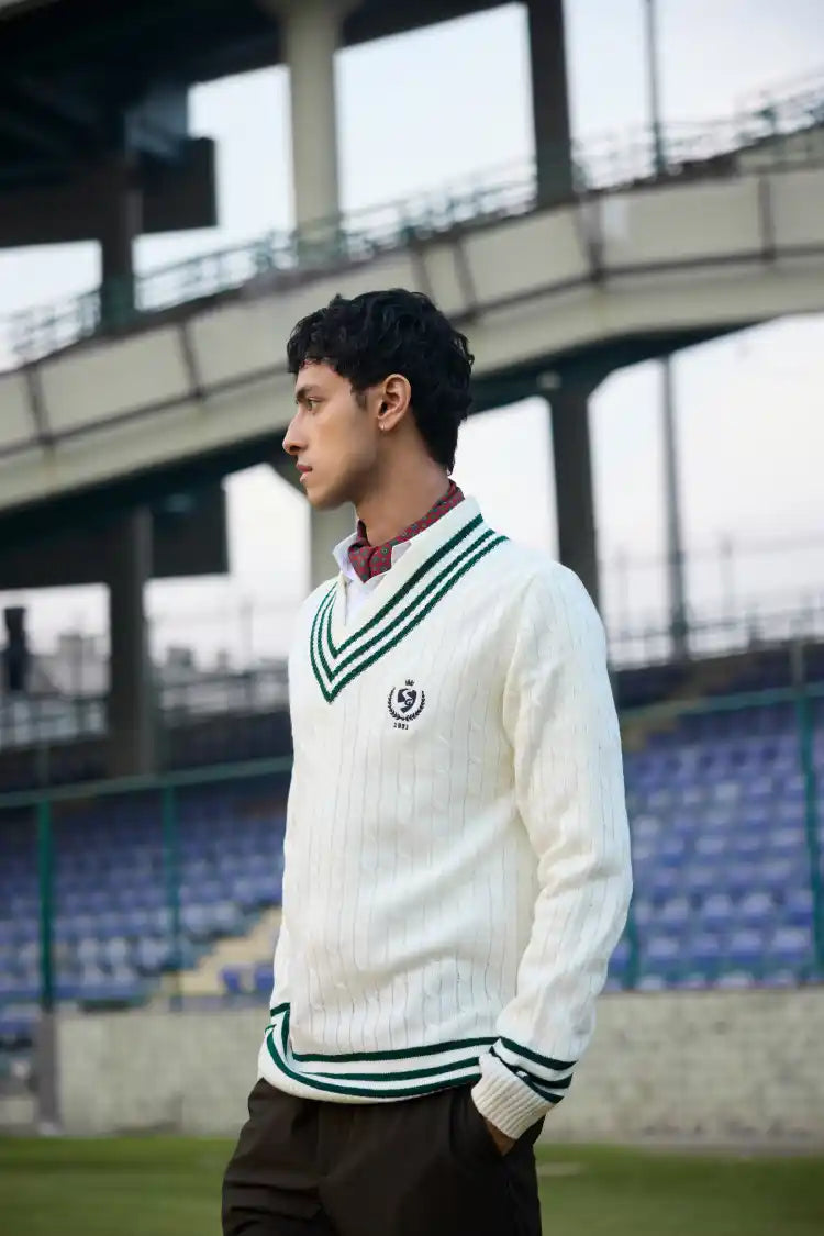 The Pavilion Cricket Pullover (Green)