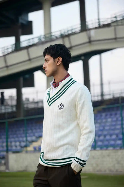 The Pavilion Cricket Pullover (Green)