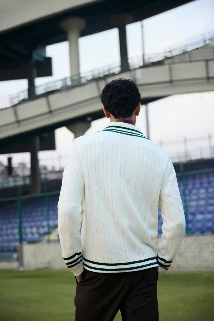 The Pavilion Cricket Pullover (Green)