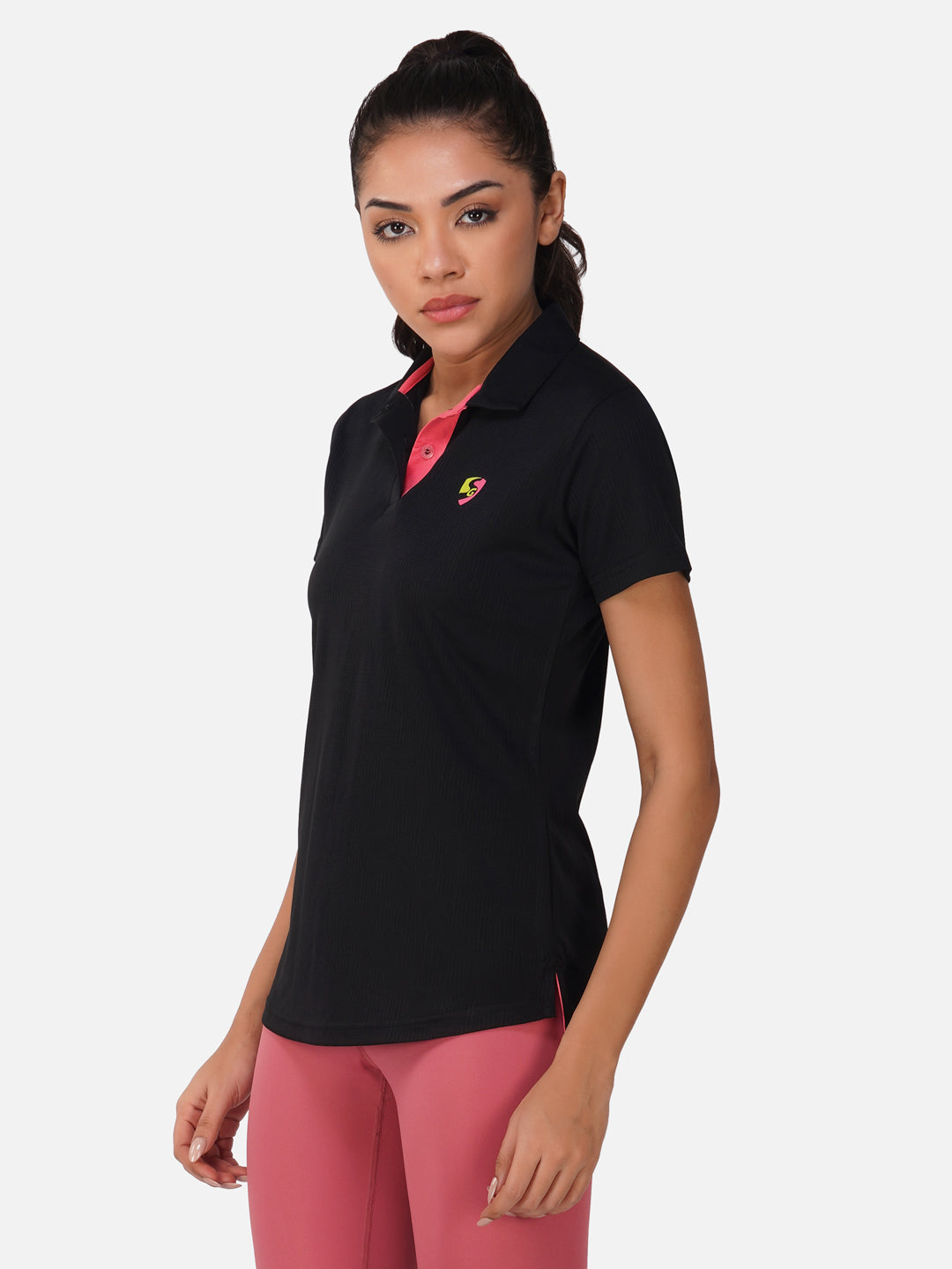 SG Regular Comfort Fit Polo T-Shirt For Womens & Girls, Sulphur Yellow, Red Paprika & Jet black | Ideal for Trail Running, Fitness & Training, Jogging, Gym Wear & Fashion Wear