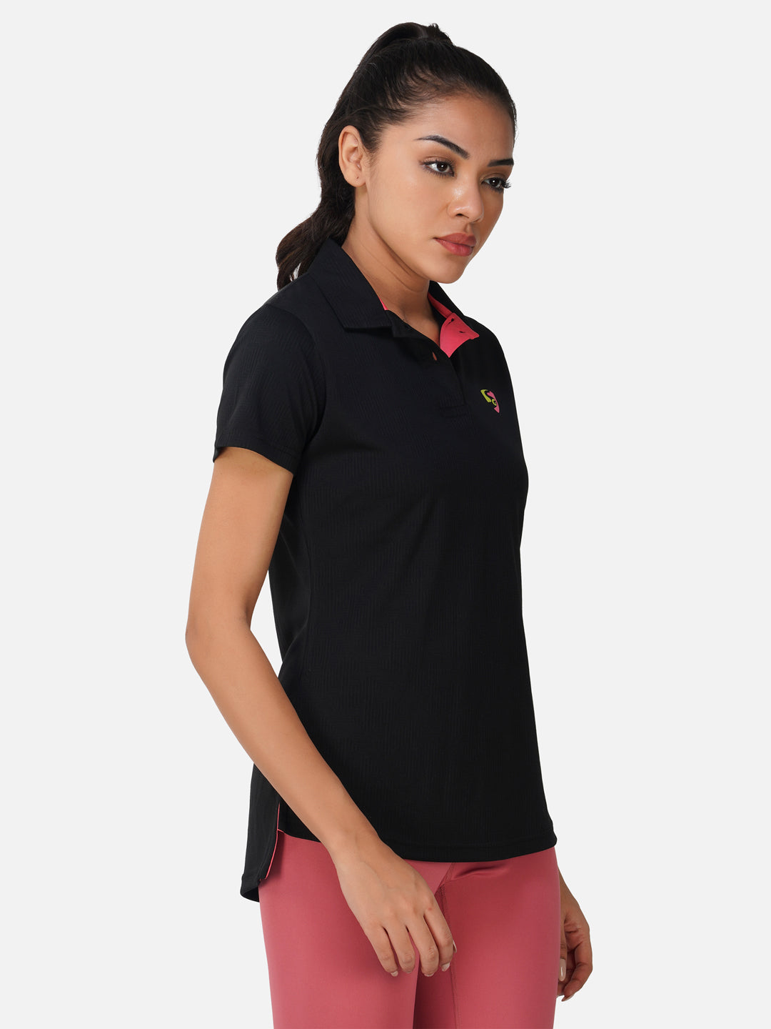 SG Regular Comfort Fit Polo T-Shirt For Womens & Girls, Sulphur Yellow, Red Paprika & Jet black | Ideal for Trail Running, Fitness & Training, Jogging, Gym Wear & Fashion Wear