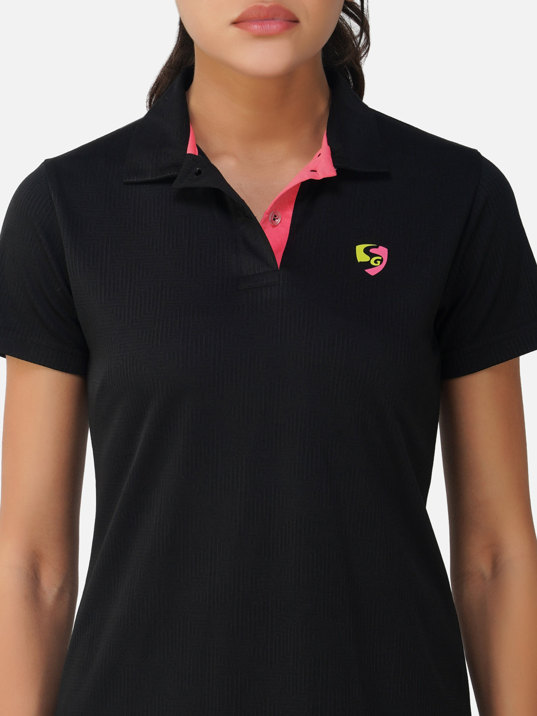 SG Regular Comfort Fit Polo T-Shirt For Womens & Girls, Sulphur Yellow, Red Paprika & Jet black | Ideal for Trail Running, Fitness & Training, Jogging, Gym Wear & Fashion Wear