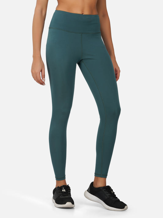 SG Women's Regular Fit Solid Leggings for Women & Girls | Perfect for Yoga, Gym Fitness, Cycling, Running, Gym, Jogging, Workout, Exercise, JASPER GREEN