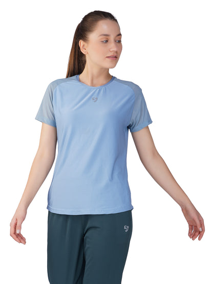 SG Women'S Round Neck T-Shirt for Womens & Girls | Ideal for Trail Running, Gym Fitness & Training, Jogging, Regular & Fashion Wear