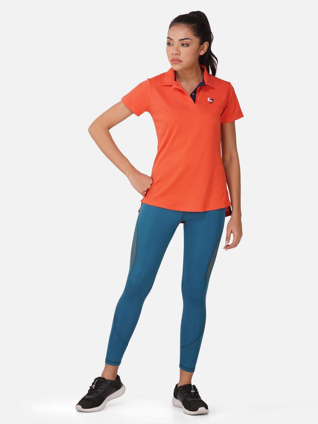 SG Regular Comfort Fit Polo T-Shirt For Womens & Girls, Sulphur Yellow, Red Paprika & Jet black | Ideal for Trail Running, Fitness & Training, Jogging, Gym Wear & Fashion Wear