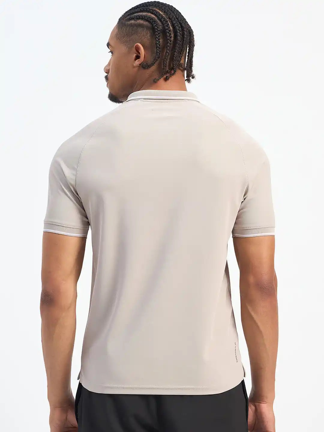 SG H1MP84081 Men Grey Polo T-Shirt