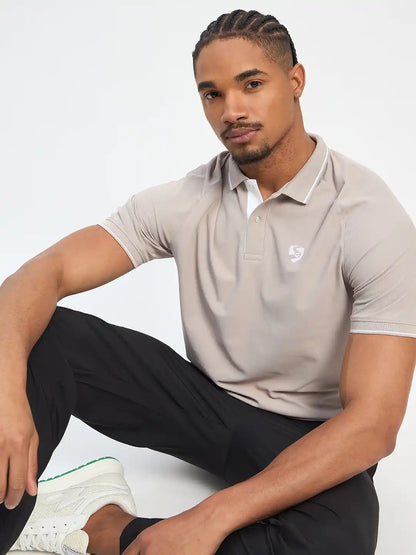 SG H1MP84081 Men Grey Polo T-Shirt