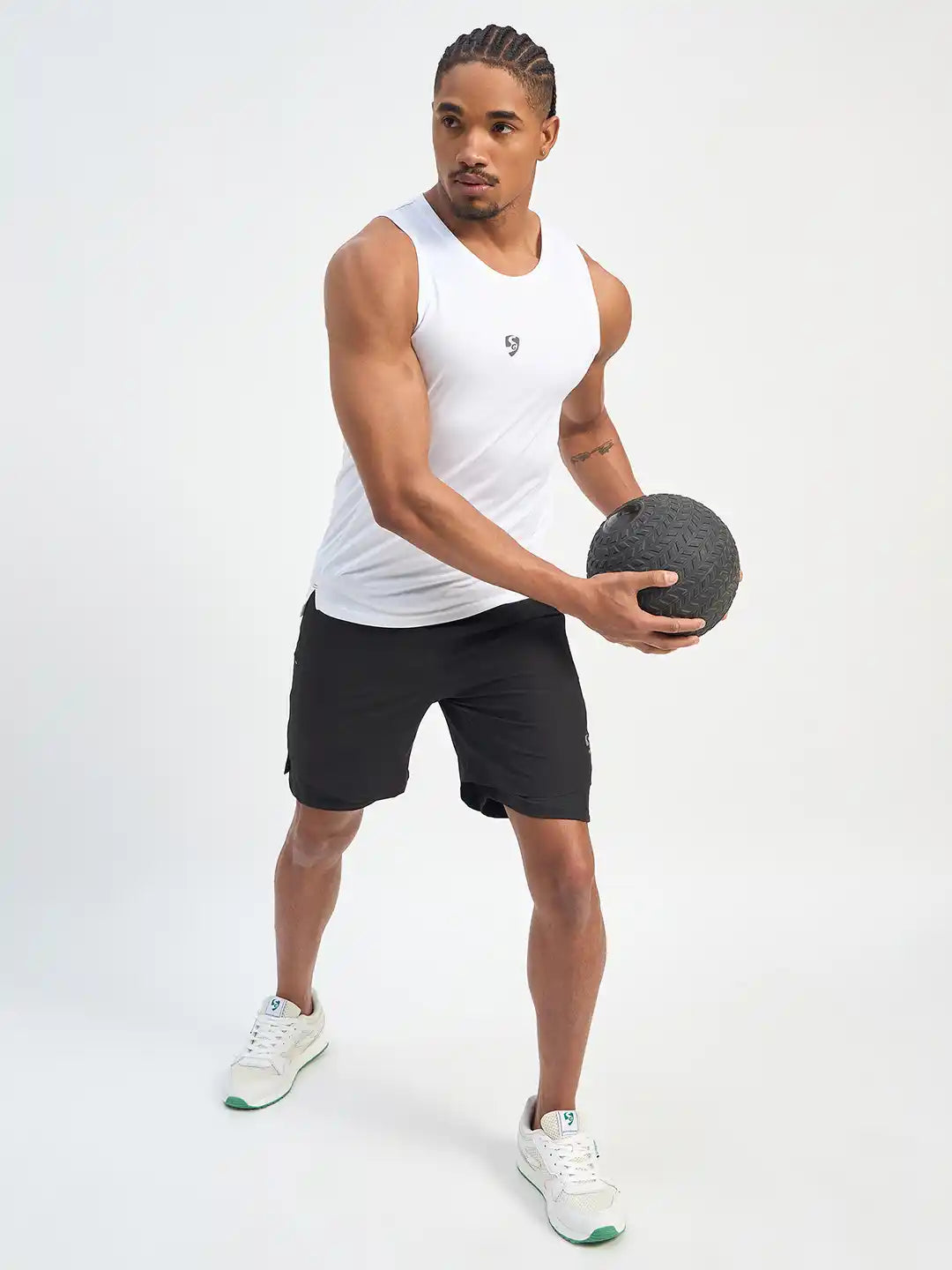 SG H2MV83591 Men White T-Vest