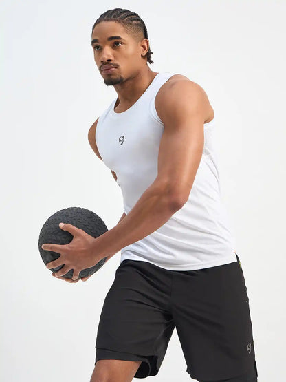 SG H2MV83591 Men White T-Vest