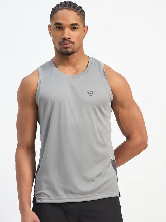 SG H1MV83602 Men Light Grey/ Dark Grey T-Vest
