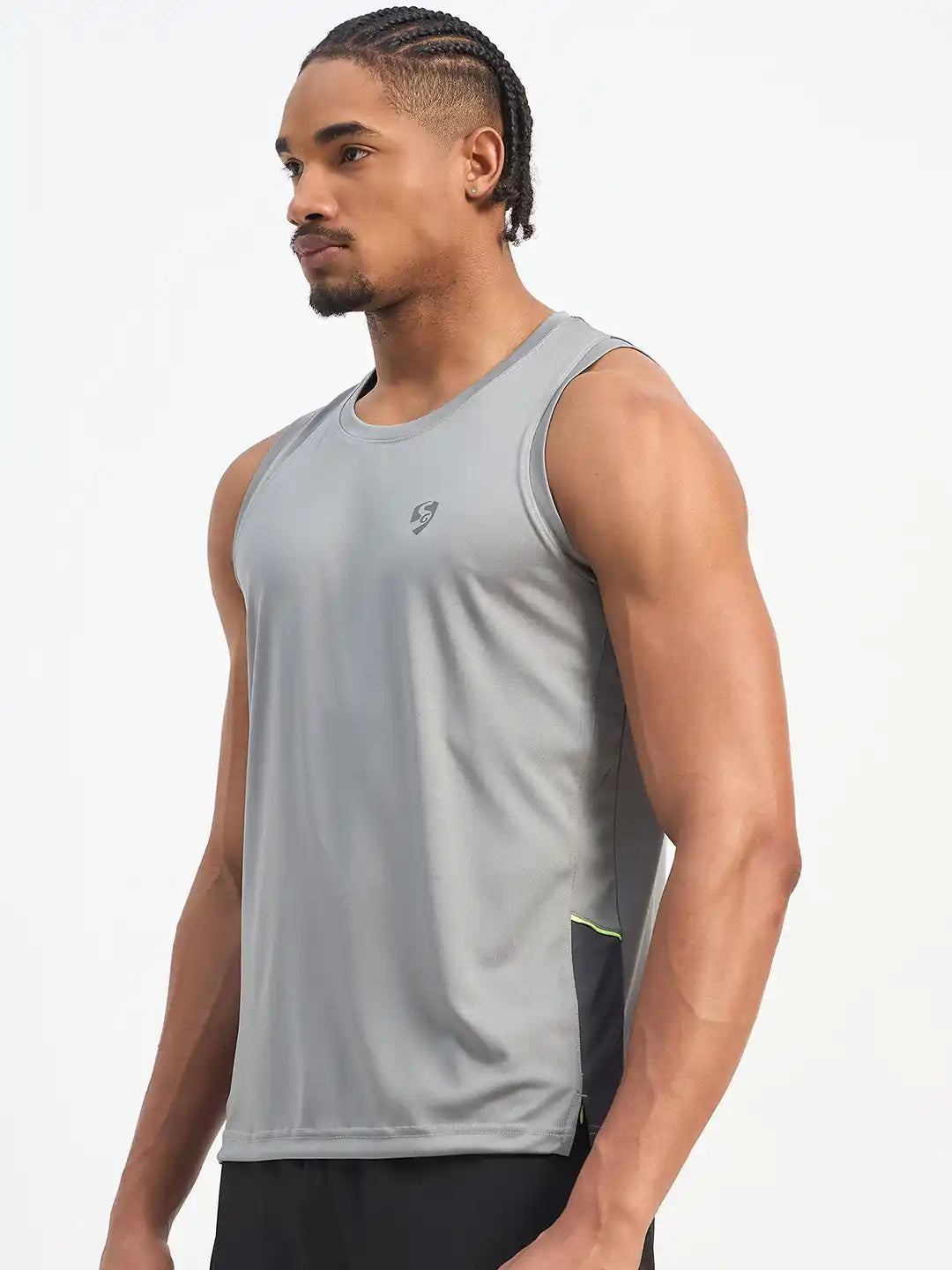 SG H1MV83602 Men Light Grey/ Dark Grey T-Vest