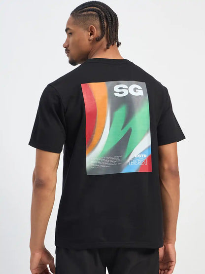 SG H1MT84181 Men Black T-Shirt
