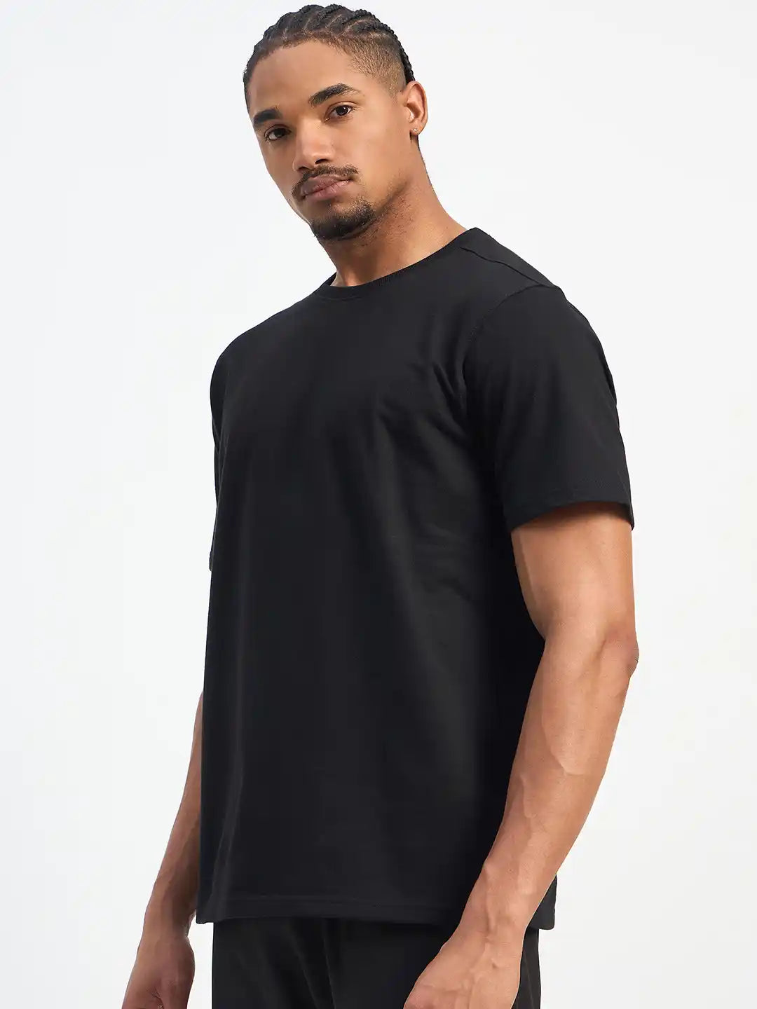 SG H1MT84181 Men Black T-Shirt