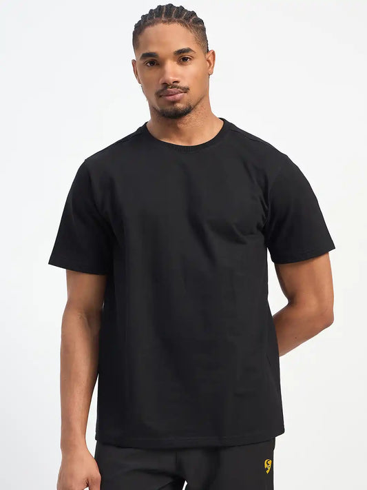 SG H1MT84181 Men Black T-Shirt
