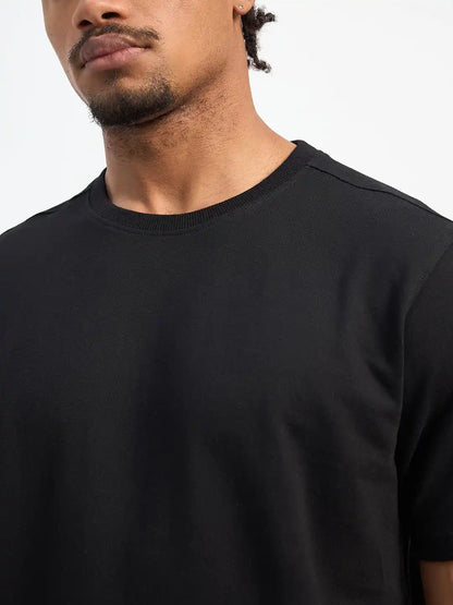 SG H1MT84181 Men Black T-Shirt