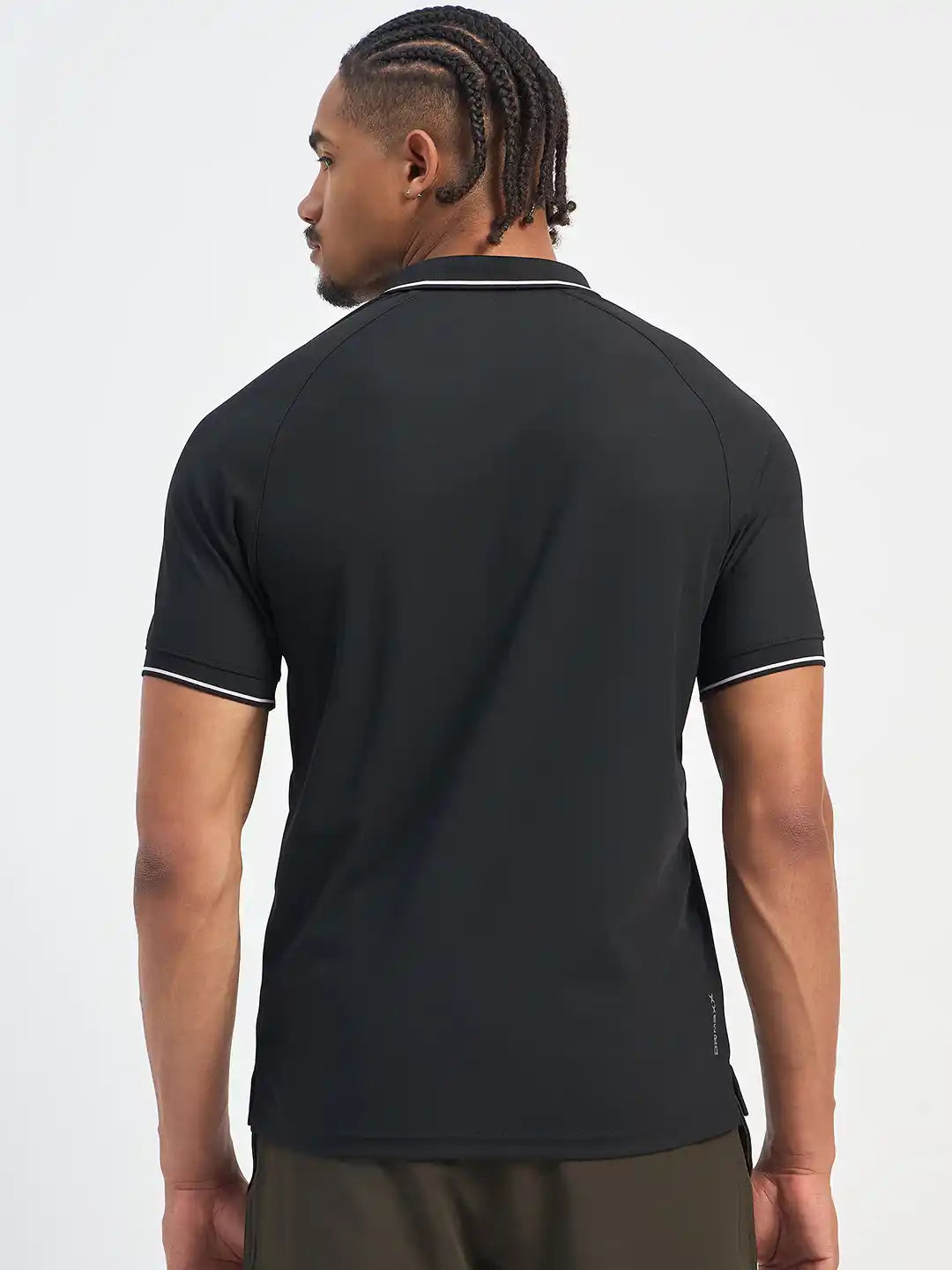 SG H1MP84082 Men Black Polo T-Shirt
