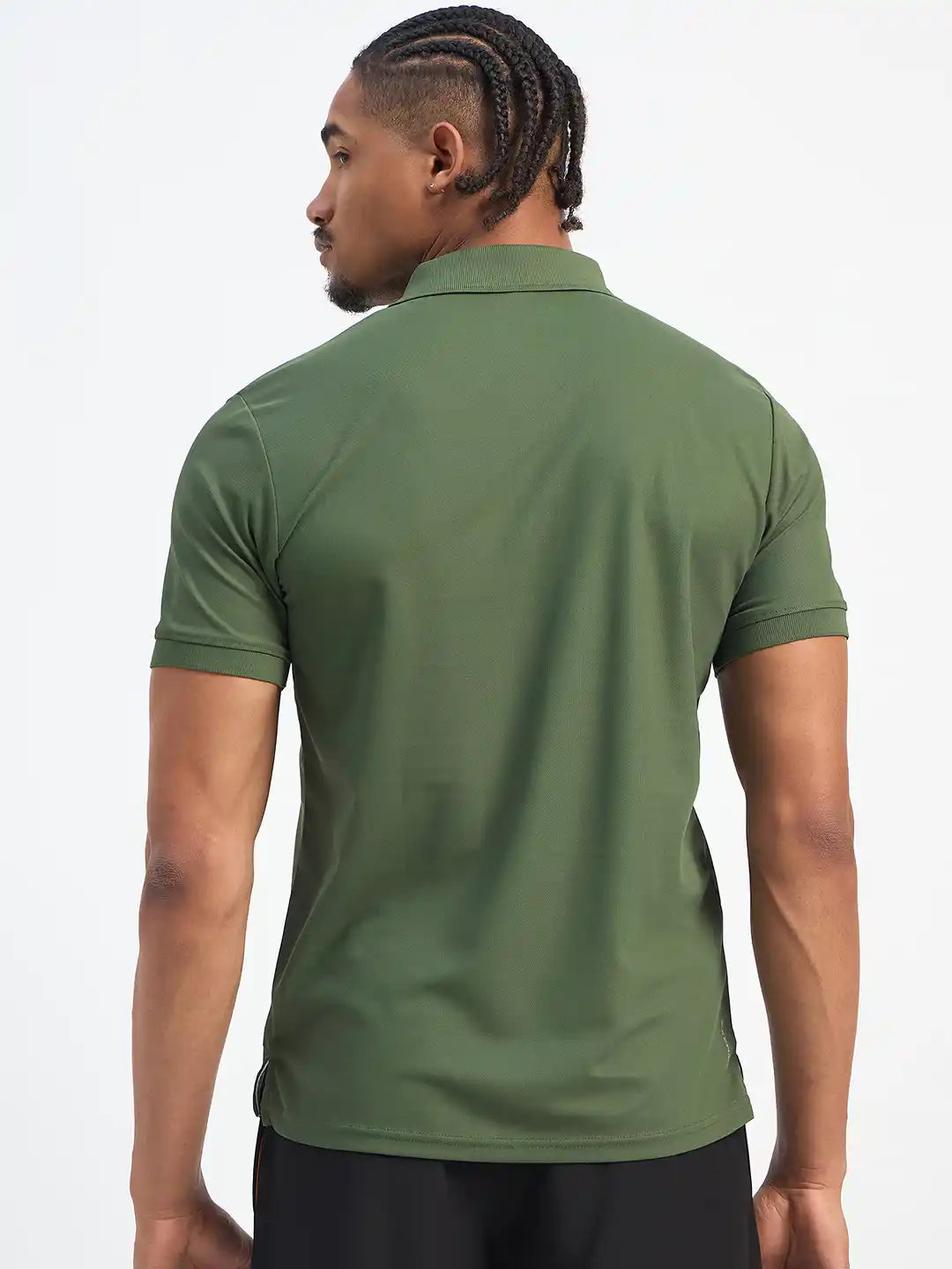 SG H1MP83801 Men Olive Polo T-Shirt