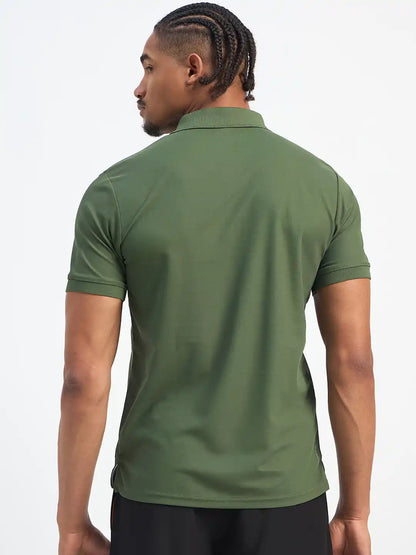 SG H1MP83801 Men Olive Polo T-Shirt