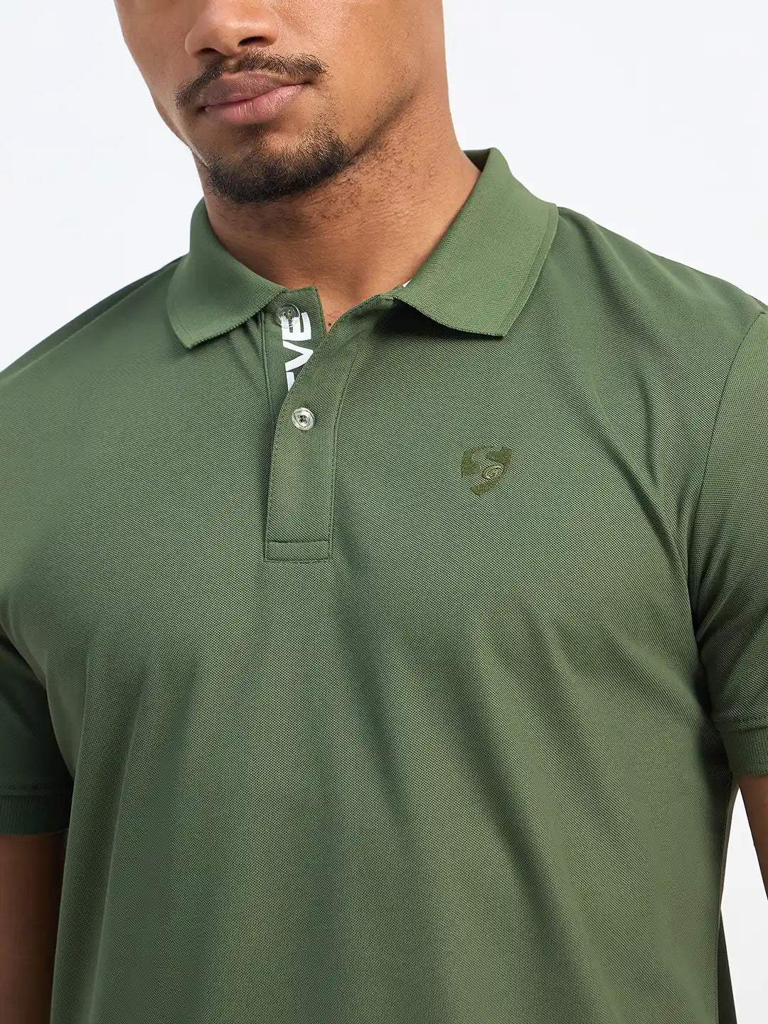 SG H1MP83801 Men Olive Polo T-Shirt