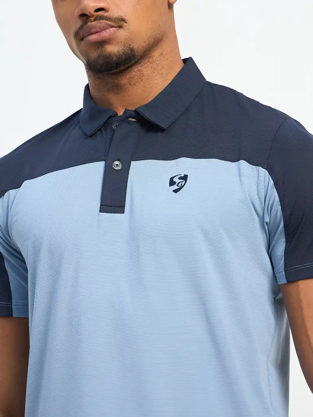 SG H1MP83881 Men Dusk Blue/Navy Polo T-Shirt