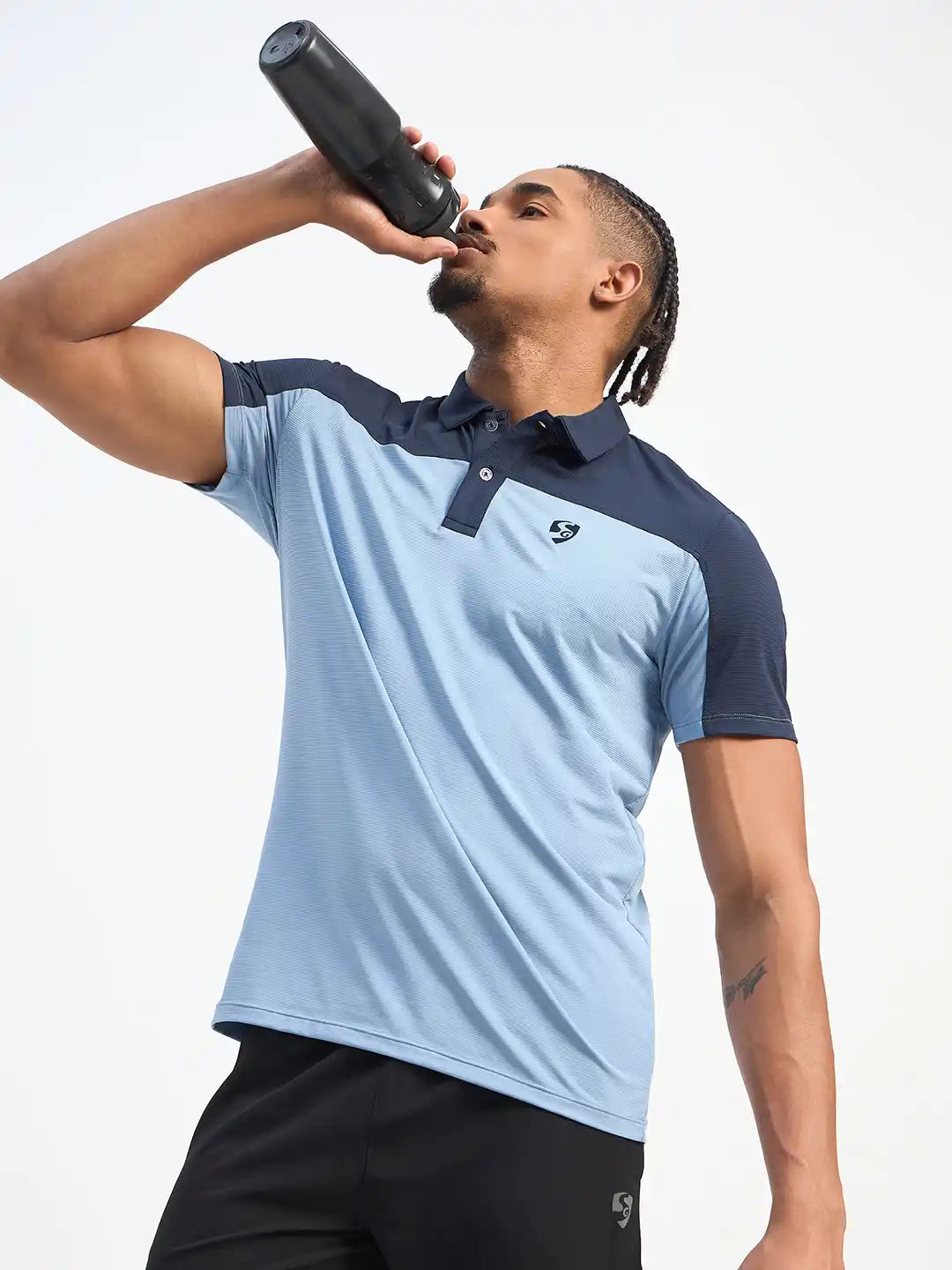 SG H1MP83881 Men Dusk Blue/Navy Polo T-Shirt