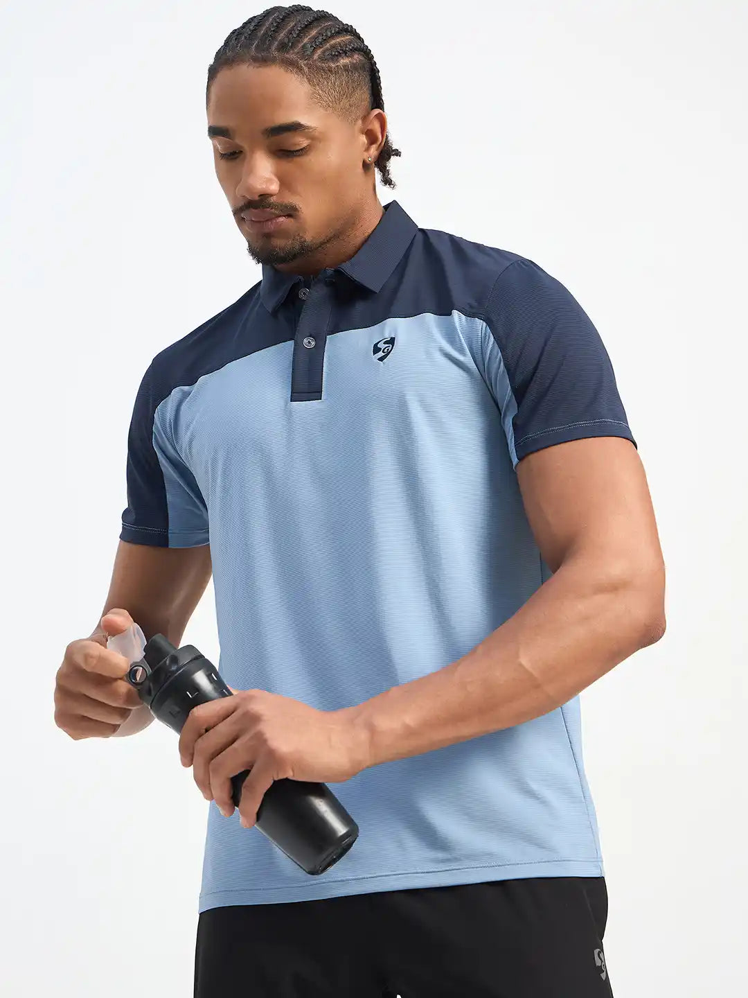 SG H1MP83881 Men Dusk Blue/Navy Polo T-Shirt